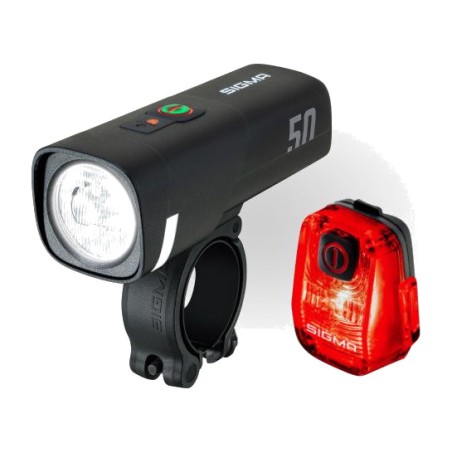front and rear light set aura 50 / hiro 10