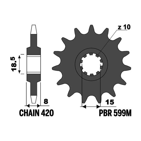 piñó estàndard de ferro 599m-420