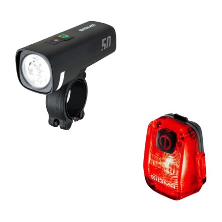 conjunto de luzes dianteiras e traseiras aura 50 nyte 10 usb