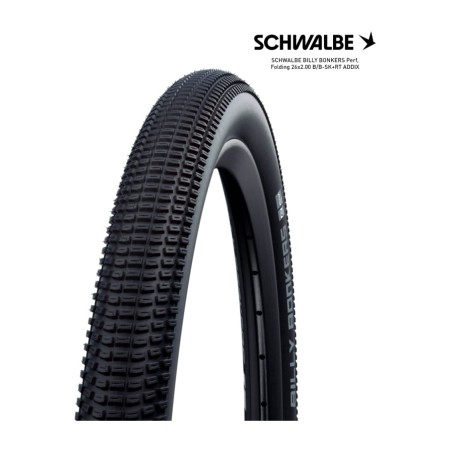 cubierta neumatico bicicleta billy bonkers perf folding addix 26x2.00 b/b-sk+rt