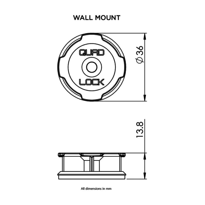 QUAD LOCK Wall mount adhesive (set of two) 1157029