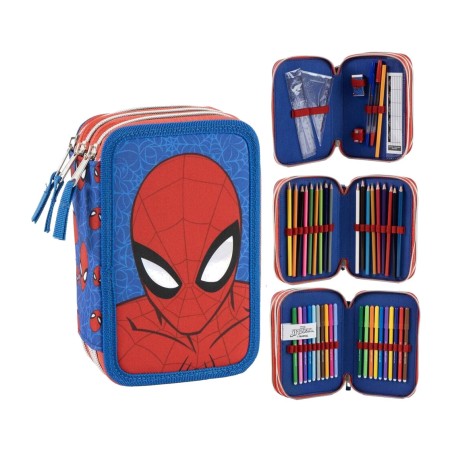 dreifach-federmäppchen spiderman marvel 63110