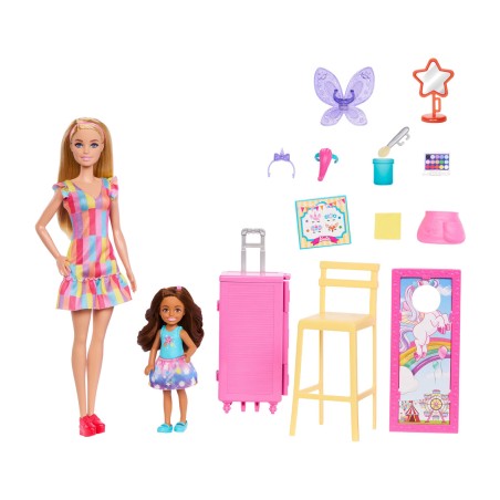 sada 2 bábik s make-up stojanom barbie
