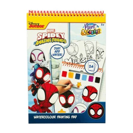 libro para pintar con acuarelas marvel spiderman