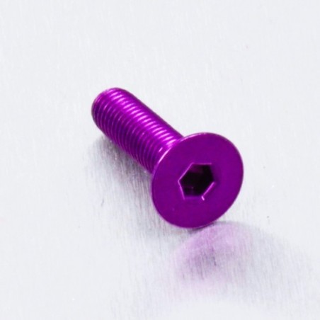 šroub hliníkový zapuštěný  m5 x (0.8mm) x 20mm violeta lcs520p