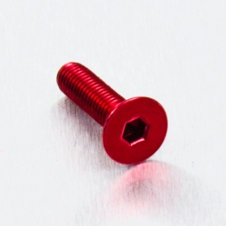 countersunk aluminum screw  m5 x (0.8mm) x 20mm rojo lcs520r
