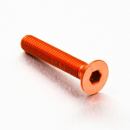 parafuso de alumínio chassado  m6 x (1.00mm) x 35mm naranja lcs635o