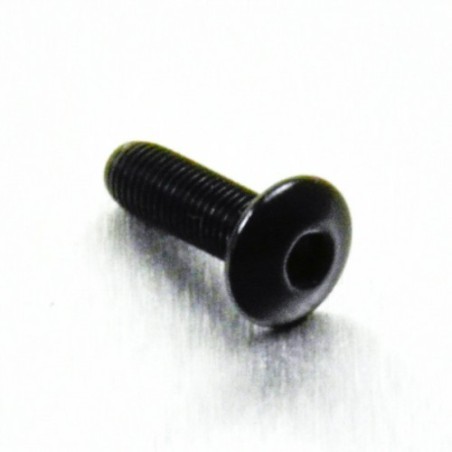 vite in alluminio m4 x 12 mm con testa arrotondata fine nera l