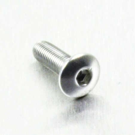 parafuso de alumínio redondo  m4 x (0.5mm) x 12mm fine plata l