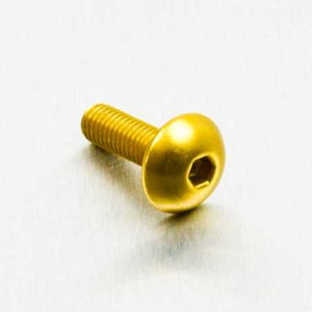parafuso de alumínio redondo  m5 x (0.8mm) x 16mm oro lfb516g