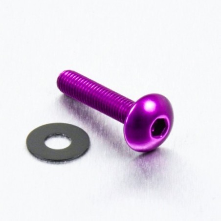 parafuso de alumínio redondo  m5 x (0.8mm) x 20mm violeta lfb5