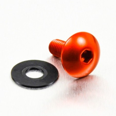 parafuso de alumínio redondo  m6 x (1.00mm) x 16mm naranja lfb
