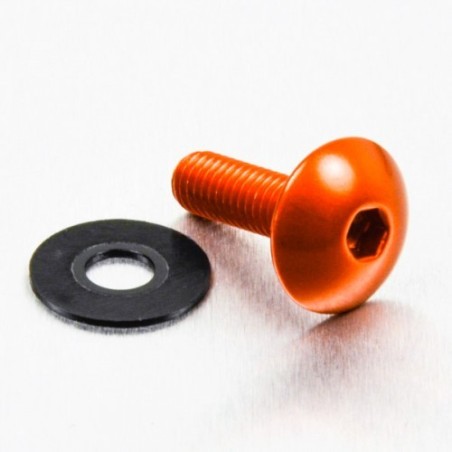 parafuso de alumínio redondo  m6 x (1.00mm) x 20mm naranja lfb