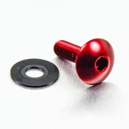 round head aluminum screw  m6 x (1.00mm) x 20mm rojo lfb620
