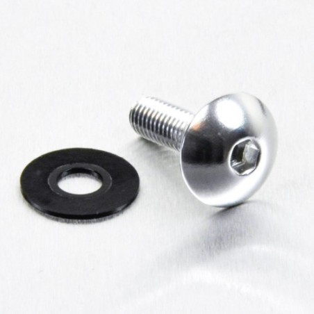 parafuso de alumínio redondo  m6 x (1.00mm) x 20mm plata lfb62