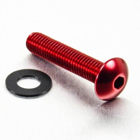 parafuso de alumínio redondo  m8 x (1.25mm) x 40mm rojo lfb840
