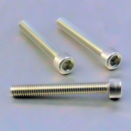 hengeres fejű alumínium csavar  m6 x (1.00mm) x 45mm plata lpb64