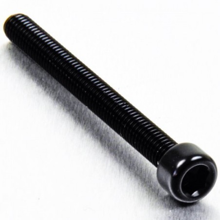 cylindrical head aluminum screw  m6 x (1.00mm) x 65mm negro lpb66
