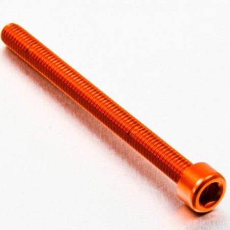 cylindrical head aluminum screw  m6 x (1.00mm) x 70mm naranja lpb