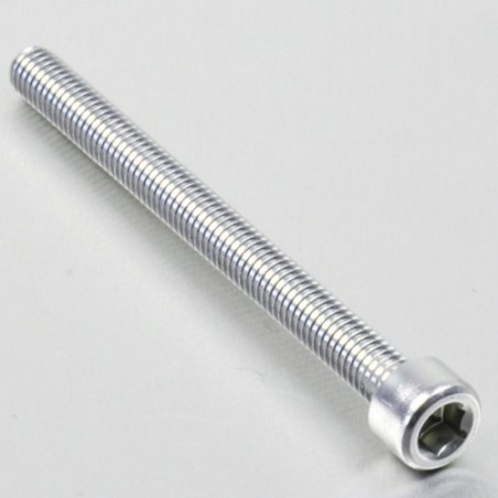 cylindrical head aluminum screw  m6 x (1.00mm) x 75mm plata lpb67