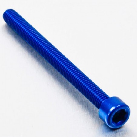 parafuso de alumínio de cabeça cilíndrica  m6 x (1.00mm) x 80mm azul lpb680