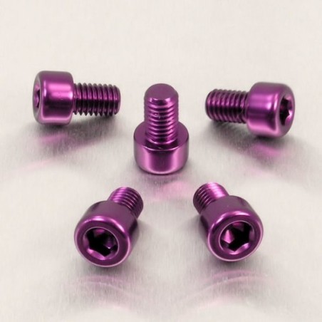 Șurub de aluminiu cu cap cilindric  m8 x (1.25mm) x 12mm violeta lpb