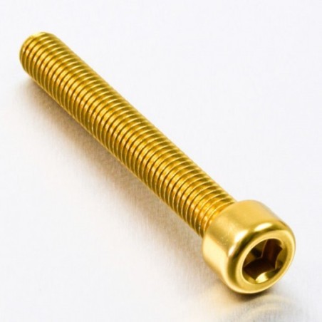 vite cilindrica in alluminio testa  m8 x (1.25mm) x 60mm oro lpb860g