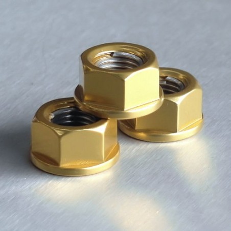 porca de alumínio  10mm oro lspn10g