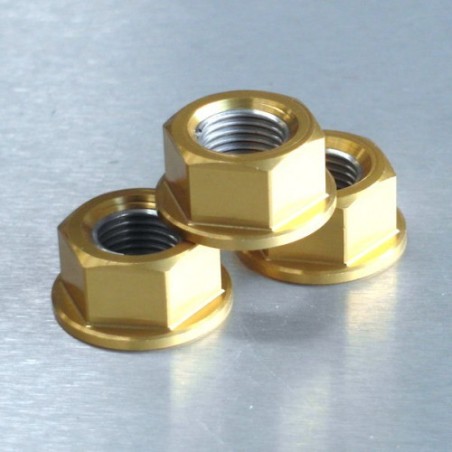 porca de alumínio  12mm oro lspn12g