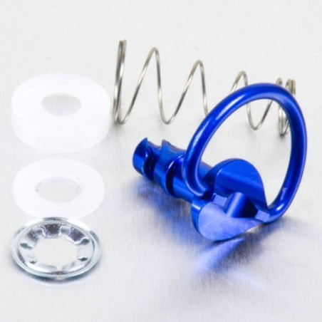 parafuso rápido de alumínio de 1/4 de volta  17mm azul lqrclip17b