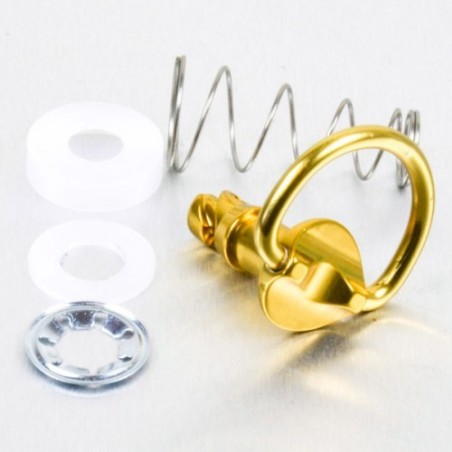 parafuso rápido de alumínio de 1/4 de volta  17mm oro lqrclip17g