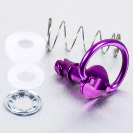 1/4 turn aluminum quick screw  17mm violeta lqrclip17p