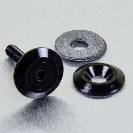 sænket aluminiumsskive m5 (19mm øext.) sort lwac5bk - pro-bolt