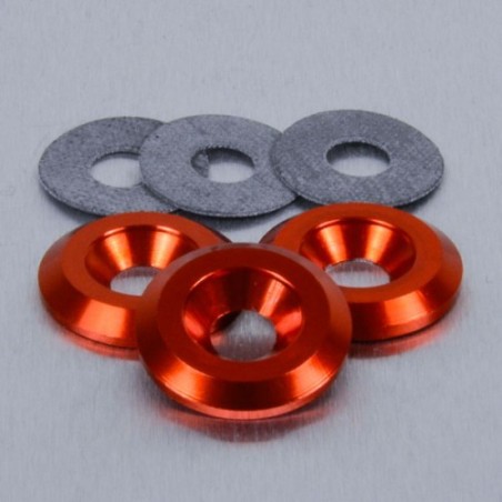 rondella in alluminio svasata m6 arancione lwac6-22o