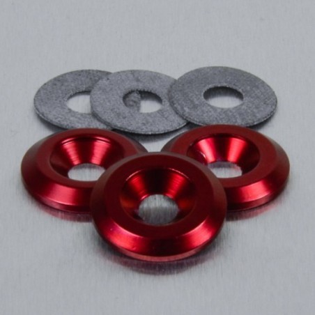 rode m6 verzonken aluminium ring lwac6-22r