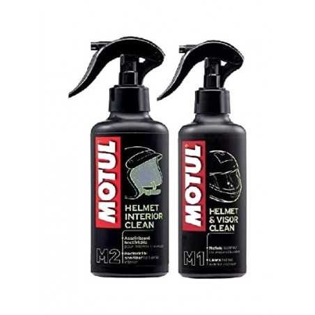 pack de limpieza para cascos motul - incluye limpieza interior, exterior y pantallas
