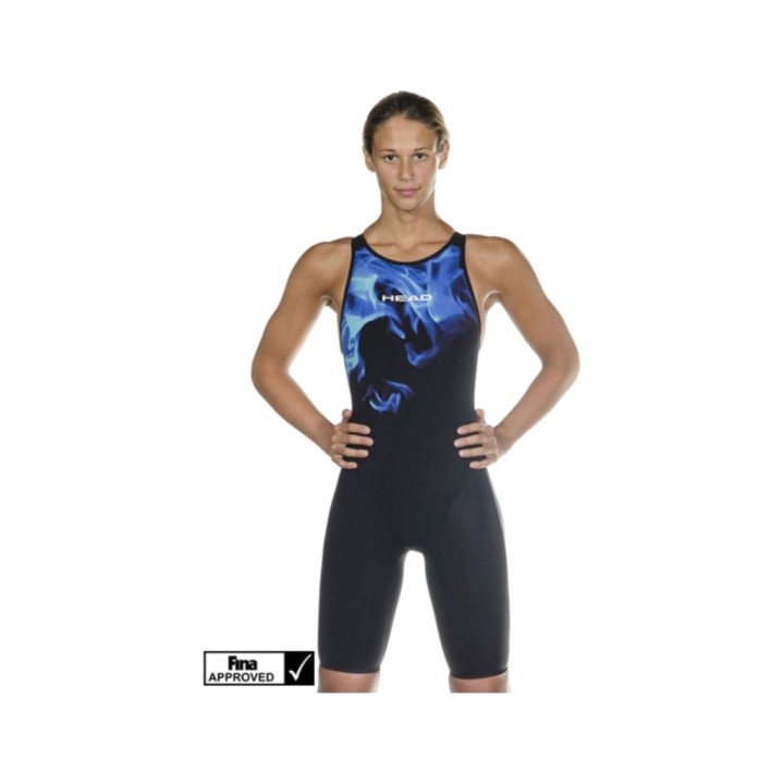 HEAD Bañador rodilla espalda abierta mujer LIQUIDFIRE KNEE PRO OPEN BACK - 452203NEG