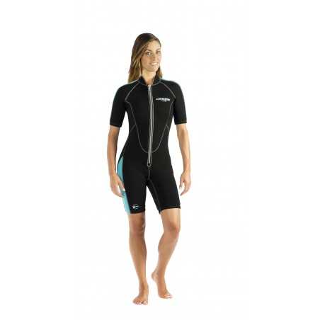 lido donna 2mm neoprene short diving suit for women by cressi