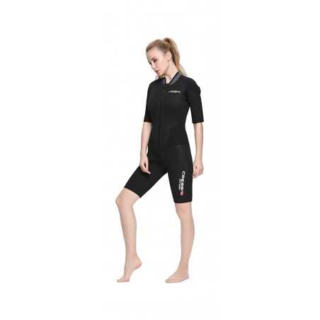 neoprene one-piece diving suit for women endurance shorty lady