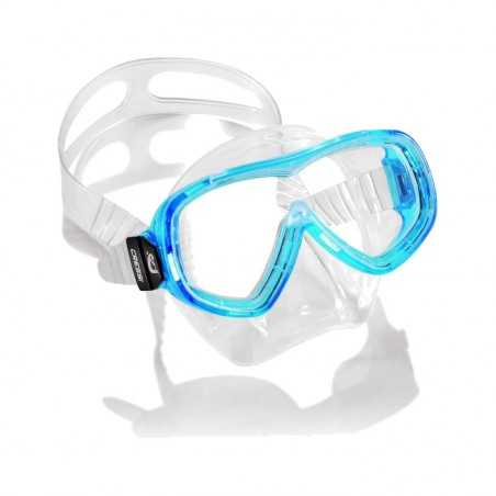 máscara de buceo para niños piumetta de silicona | diseño optimizado para adaptarse a la fisonomía infantil | hebillas integradas en montura