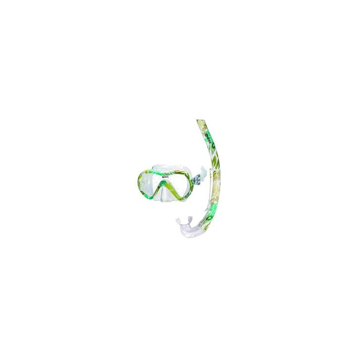 MARES Kit de Máscara y Tubo Snorkel para Buceo VENTO ENERGY JR. 411774FISH