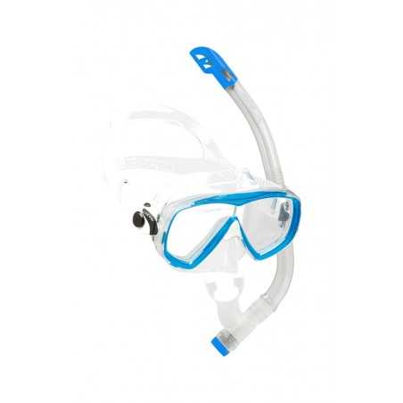 kit de snorkel junior cressi estrella vip con máscara monocristal y tubo respirador top