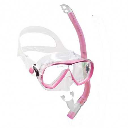 kit de snorkel junior cressi estrella vip con máscara monocristal y tubo respirador top