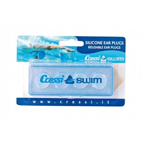 kit de 4 tapones auriculares de silicona antialérgica para evitar la entrada de agua - cressi