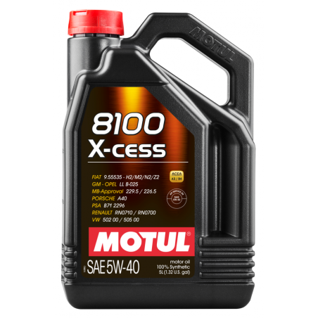 motor lubricating oil 8100 x-cess 5w40 5l