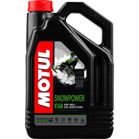 lubricating oil for snowmobile engine motul snowpower 2t 4l