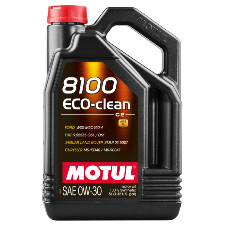 motul 8100 eco-clean 0w30 5l engine lubricating oil with fuel saving