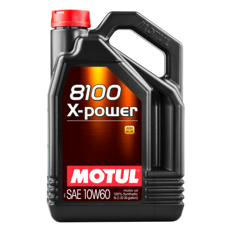 motul 8100 x-power 10w60 5l synthetic engine lubricating oil