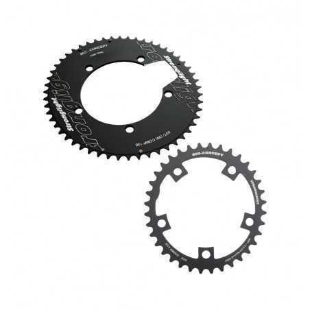 kit de platos ovalados stronglight para bicicletas de 10/11 velocidades bcd 110
