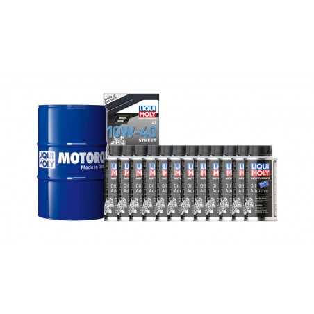 synthetisches ölfass + antifriktion 60 l 10w-40 | 12 u mos2 125 ml